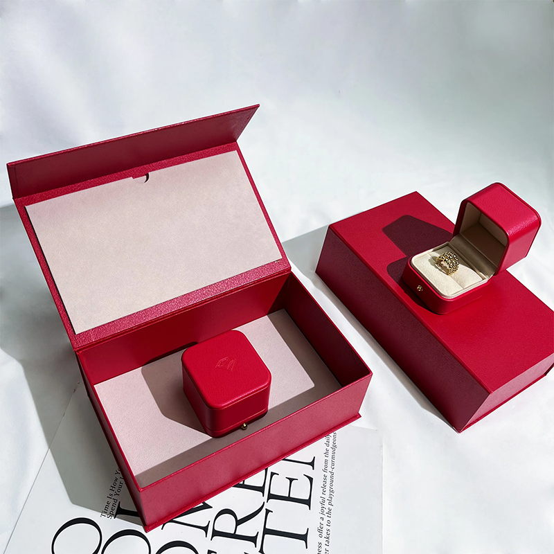 Luxury Custom Rectangle Magnetic Jewelry Gift Box + Ring Box 10