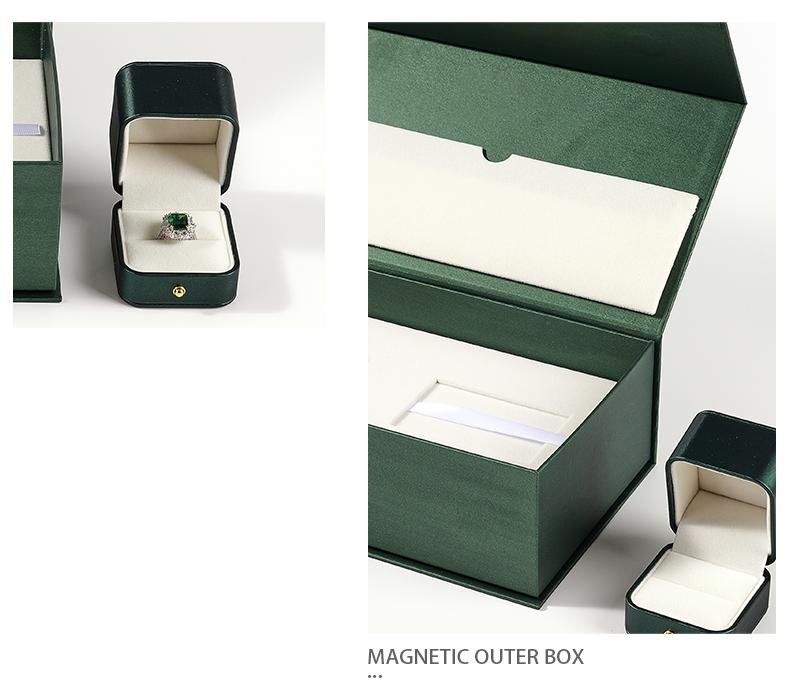 Luxury Custom Rectangle Magnetic Jewelry Gift Box + Ring Box 14