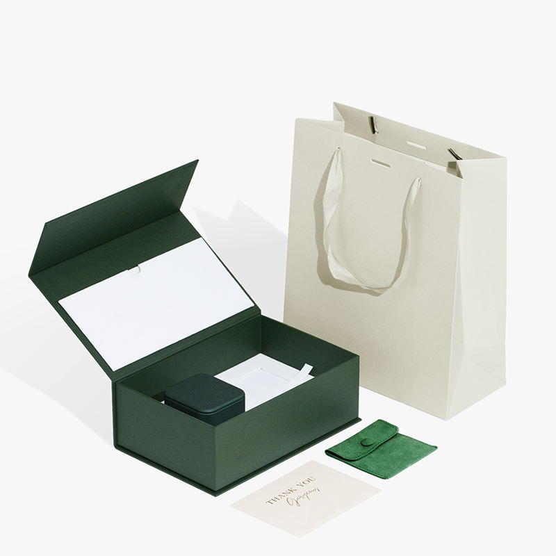 Luxury Custom Rectangle Magnetic Jewelry Gift Box + Ring Box 8