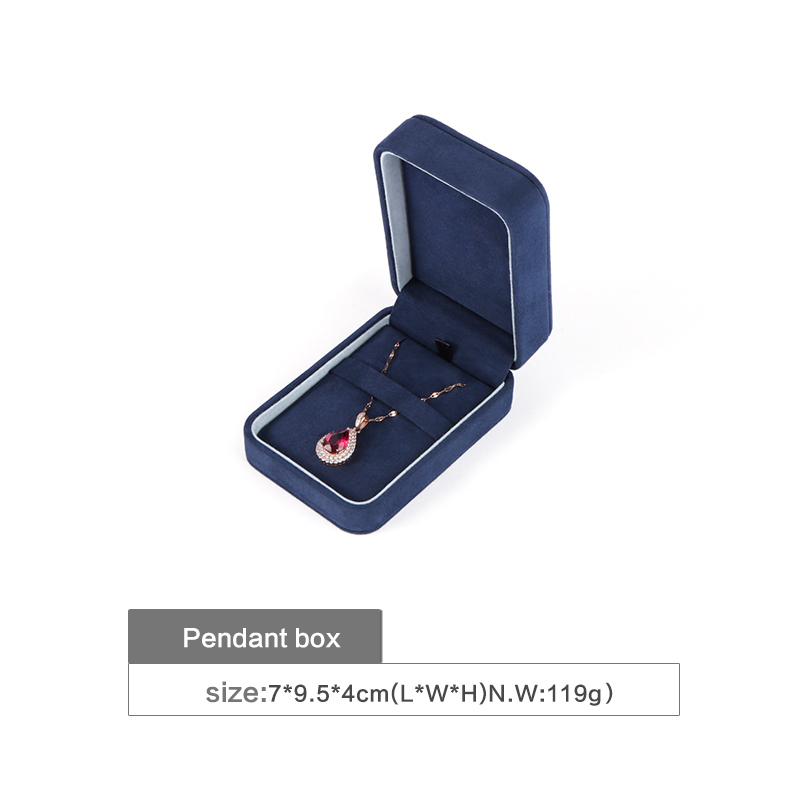 blue velvet necklace box