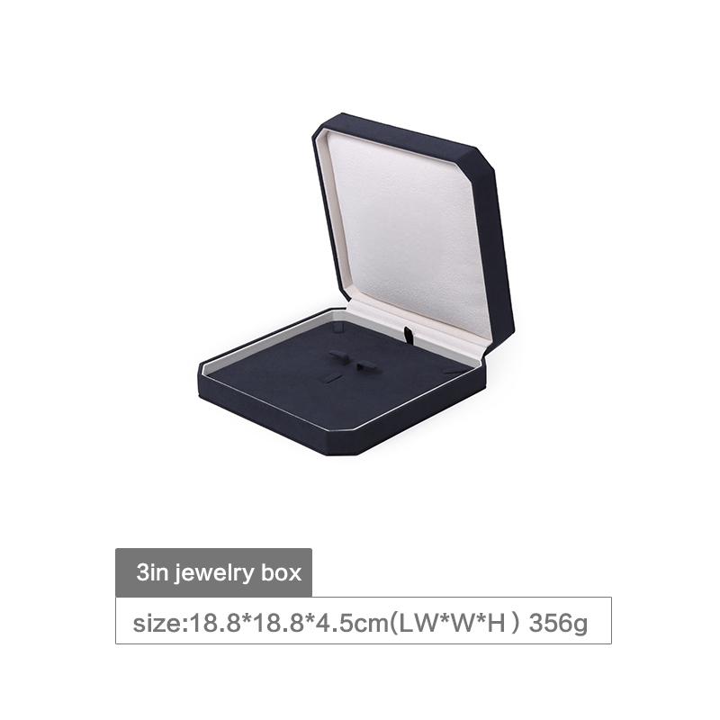 navy blue velvet 3in jewelry box