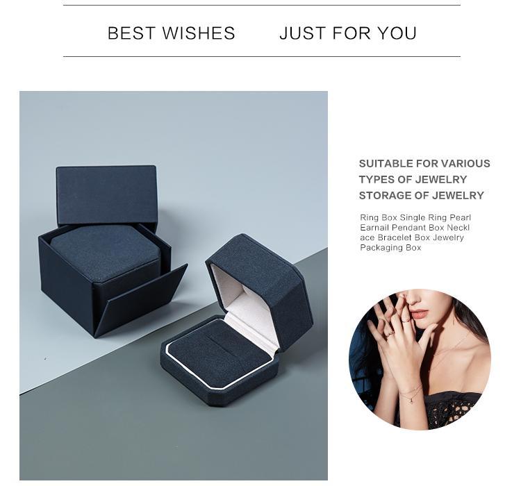 Wholesale Custom Navy Blue Velvet Jewelry Boxes Series 13