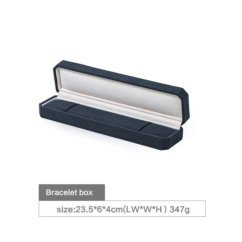 navy blue velvet long chain box
