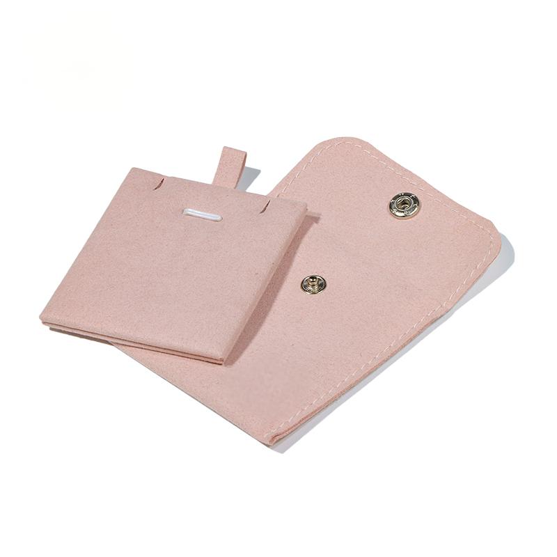 Wholesale Custom Velvet Suede Leather Jewelry Pouch with Logo 9