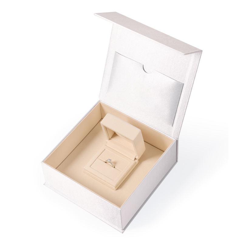 Custom Luxury Magnetic Jewelry Gift Boxes With A Ring Box 9