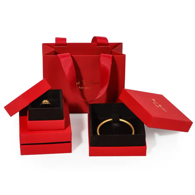 Wholesale Classic Red Paper Two Piece Rigid Boxes Series 1