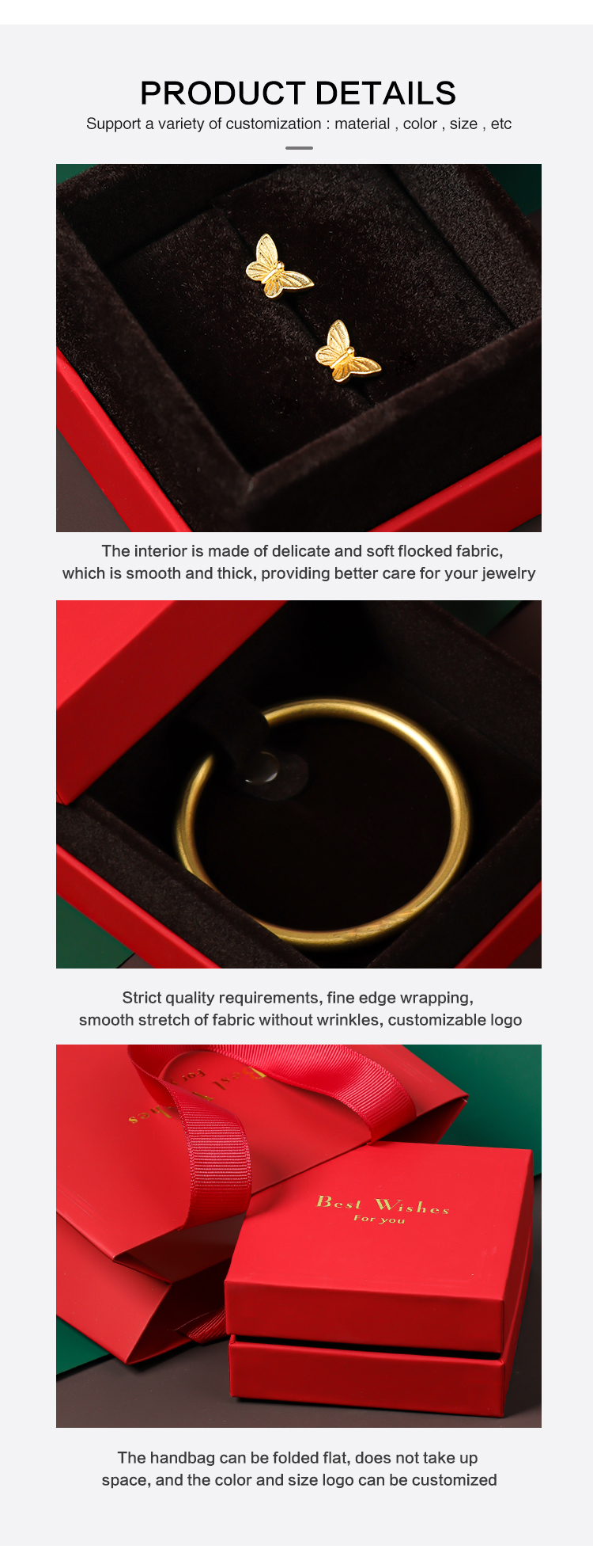 Wholesale Classic Red Paper Two Piece Rigid Boxes Series 10