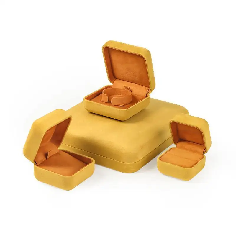 Newly Customized Ginger Yellow Warm Color Jewelry Boxes 1