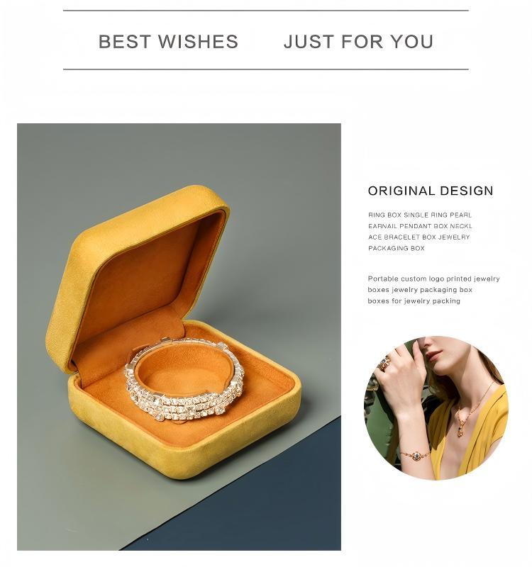 Newly Customized Ginger Yellow Warm Color Jewelry Boxes 14