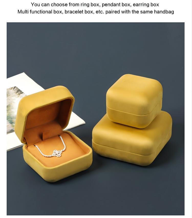 Newly Customized Ginger Yellow Warm Color Jewelry Boxes 13