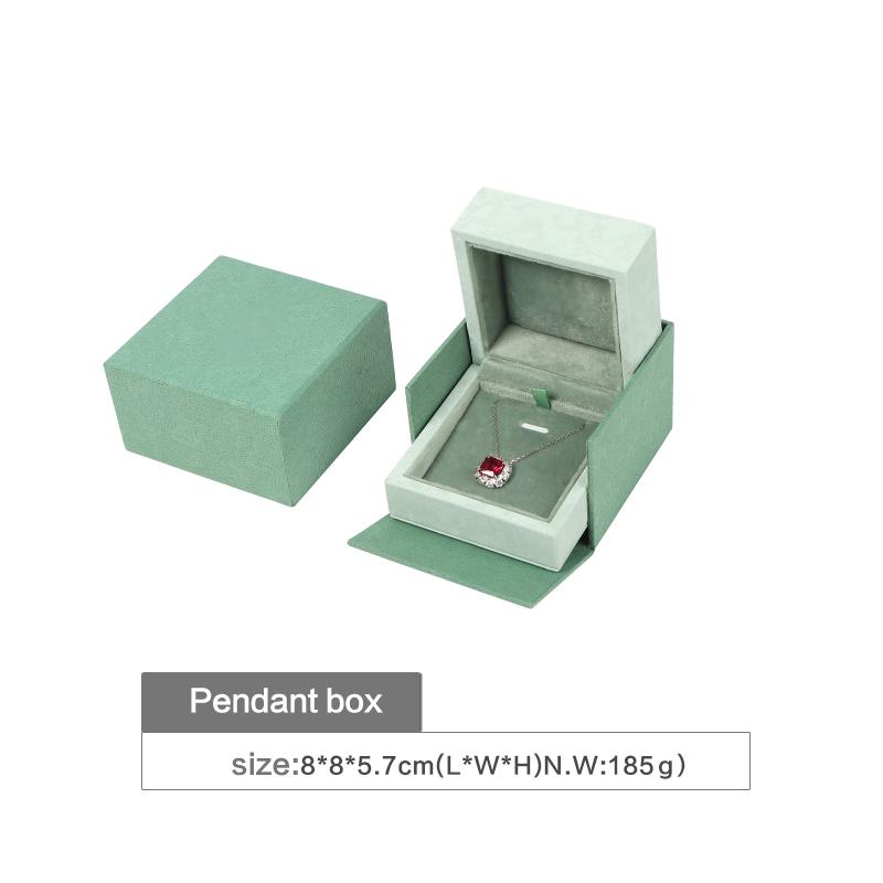 microfiber green pendant boxes