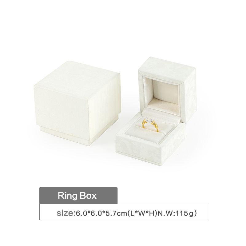 white velvet ring box