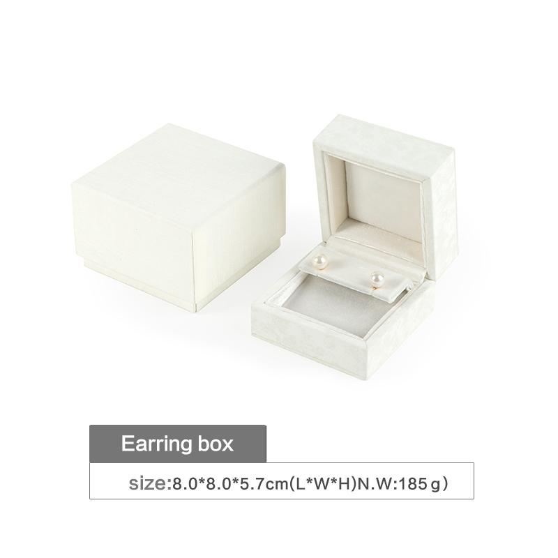 white velvet earring box