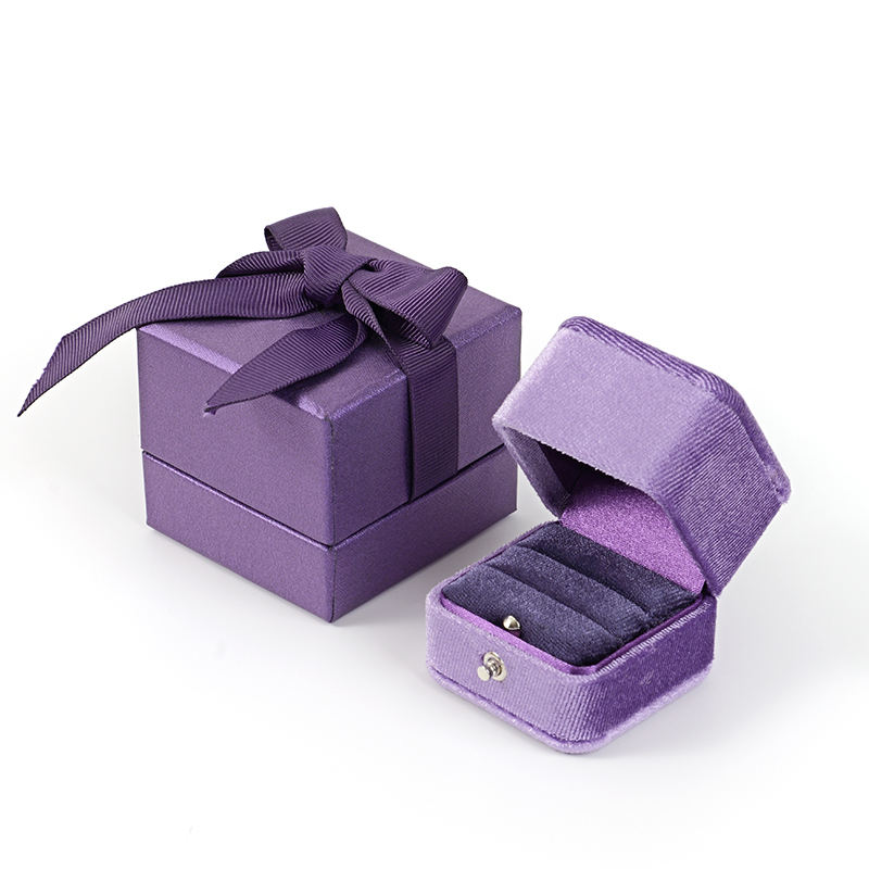 purple velvet ring box