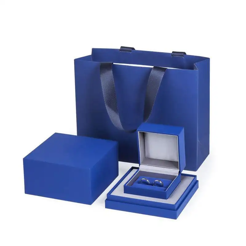 Custom OEM Luxury Blue Paper Jewelry Boxes Wholesale Series 1