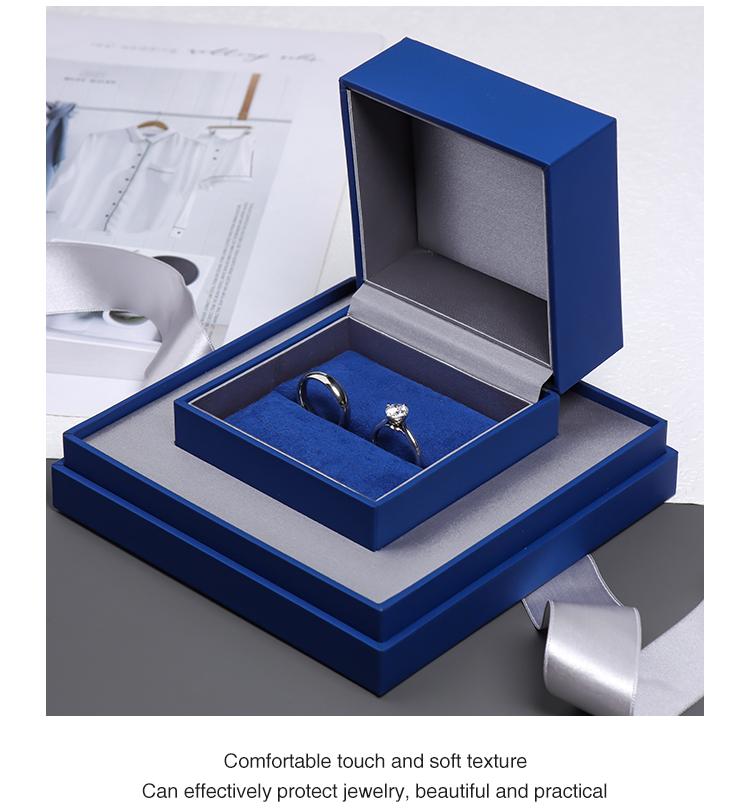 Custom OEM Luxury Blue Paper Jewelry Boxes Wholesale Series 12