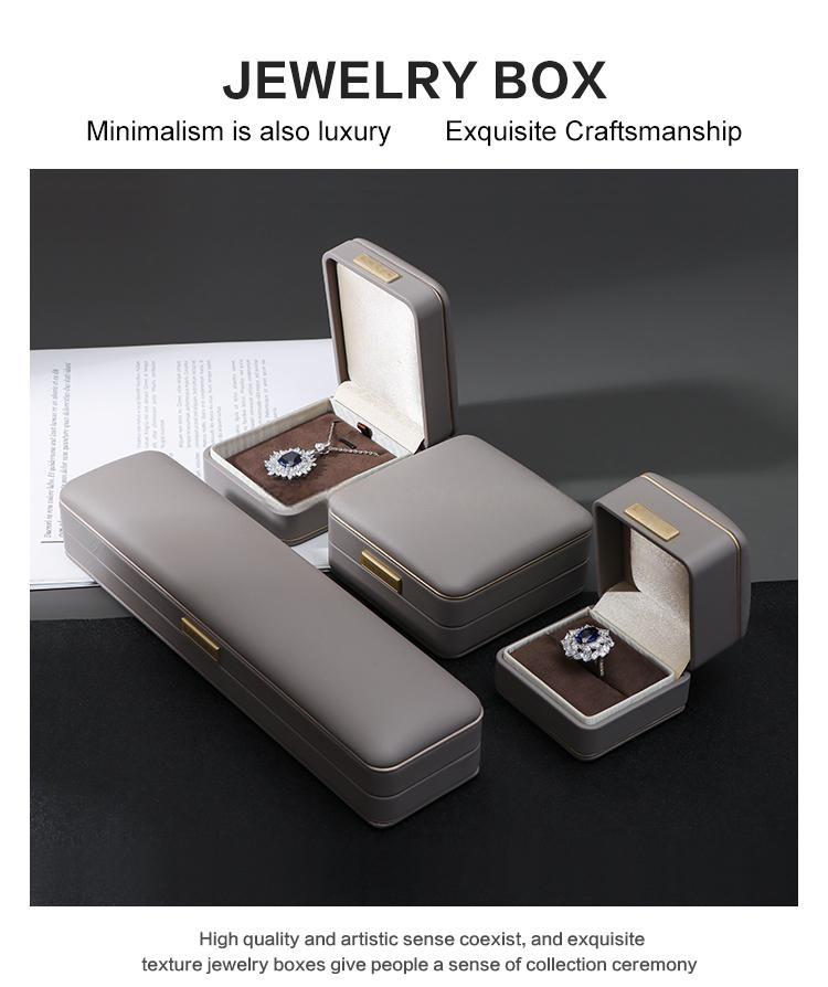 gray leather jewelry box