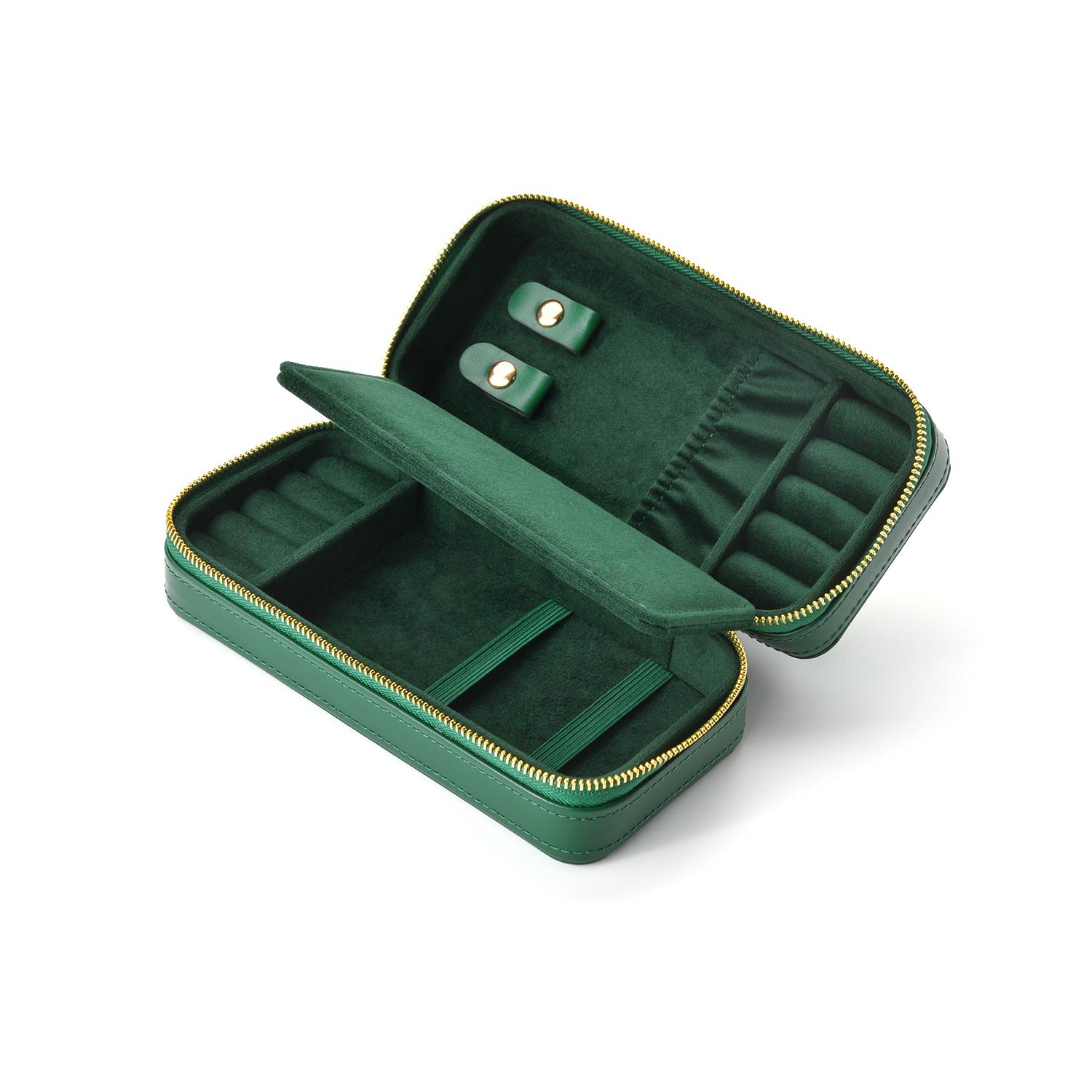Custom Leather Ring Necklace Watch Jewelry Travel Case Storage Box New 10