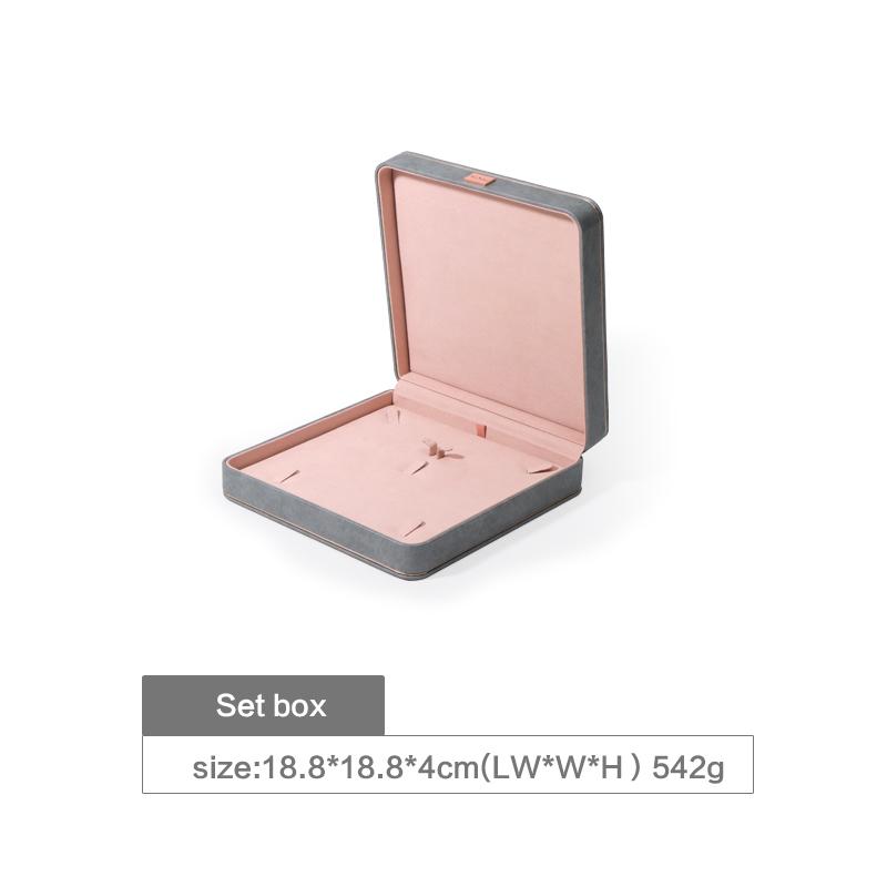 grey jewelry set box