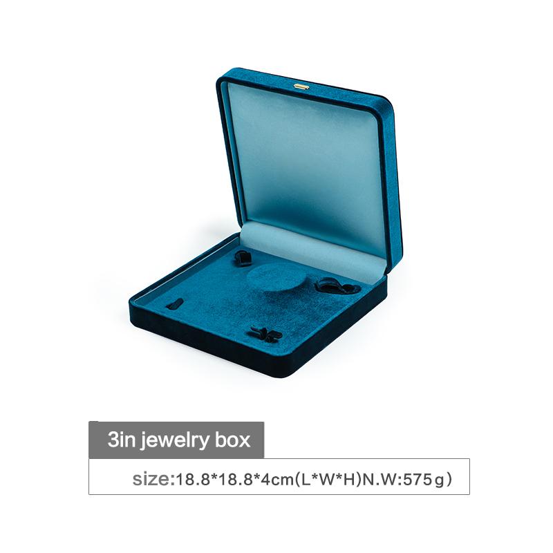 navy blue velvet high quality jewelry box