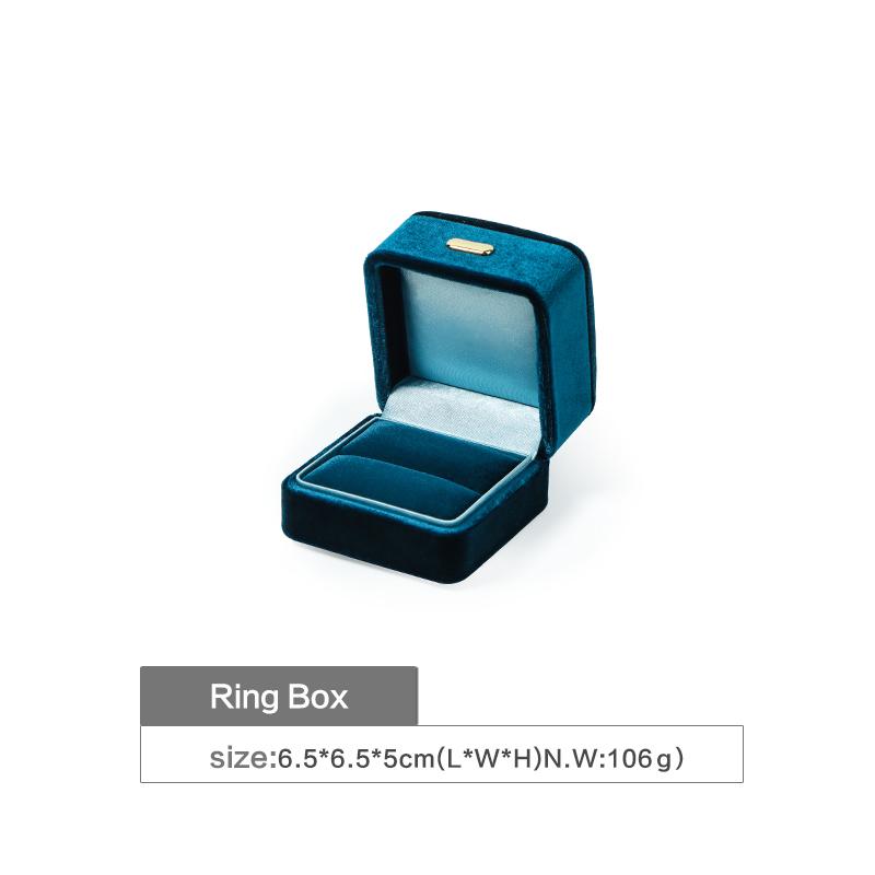 navy blue velvet ring box