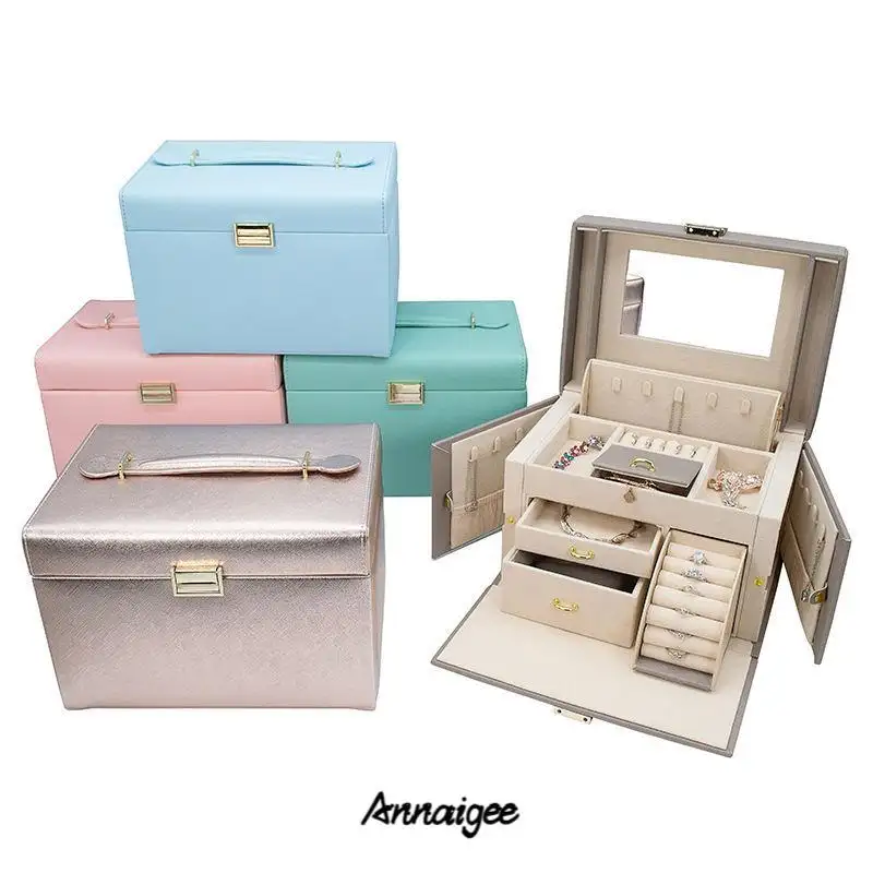 Wholesale Custom Pottery Barn Tiffany Design Leather Jewelry Box Large 1