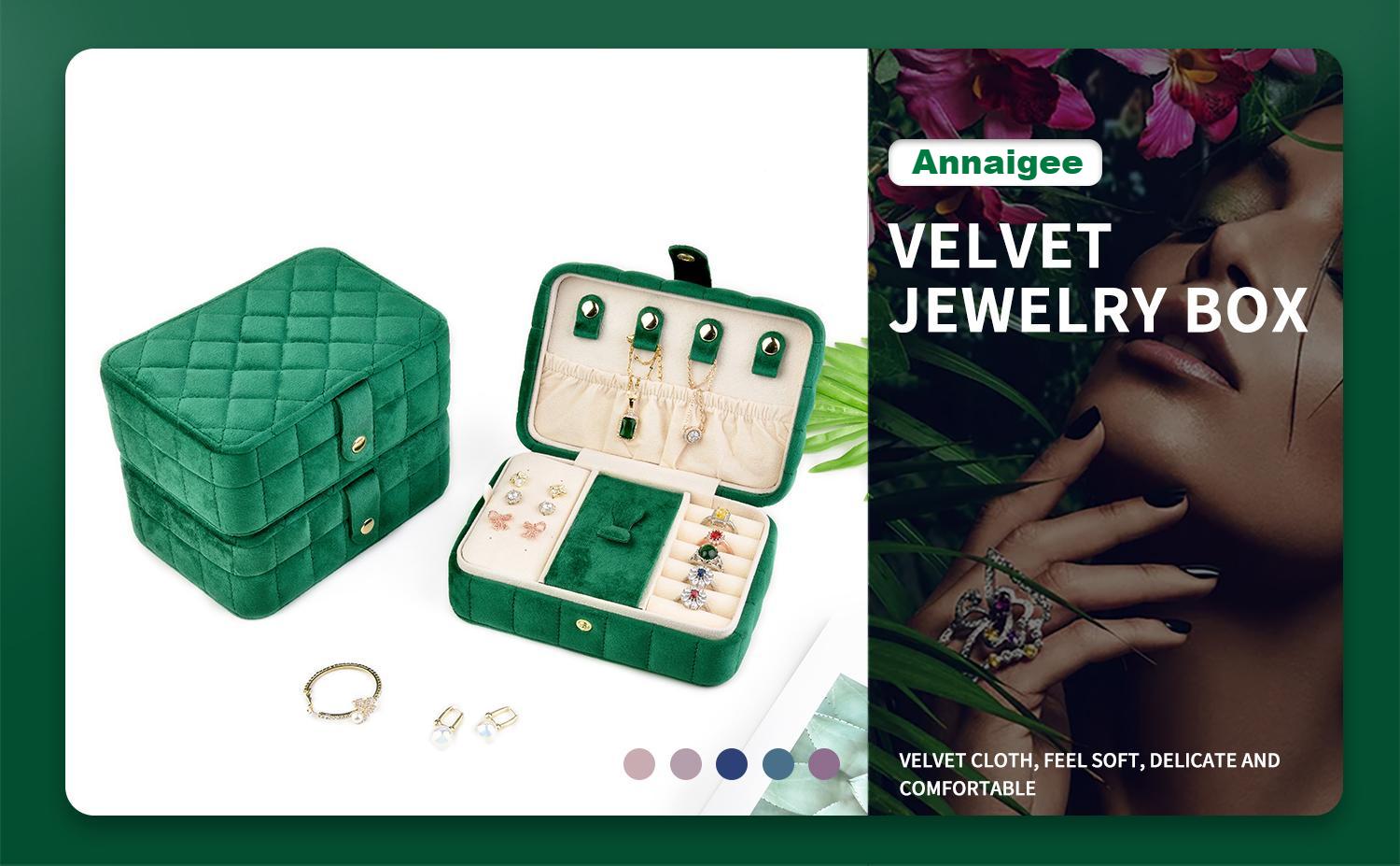 Wholesale Travel Jewelry Case Factory | Green Jewel Case Design 10