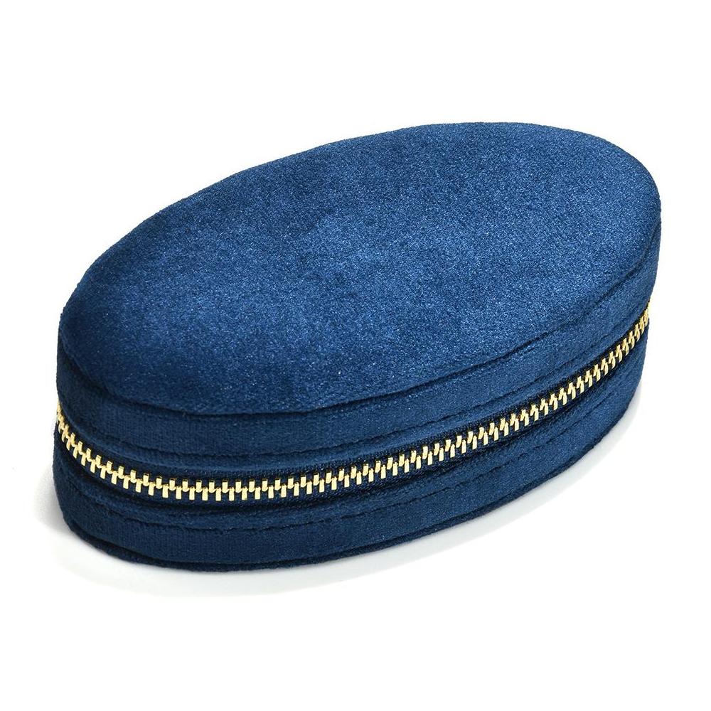 Velvet Mini Oval Travel Jewelry Box Organizer Size 11x6x4.1cm 10