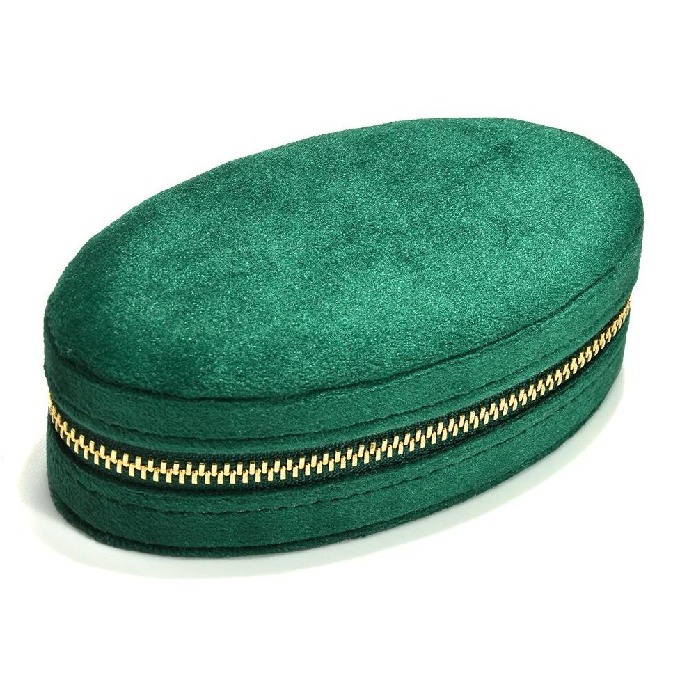 Velvet Mini Oval Travel Jewelry Box Organizer Size 11x6x4.1cm 8