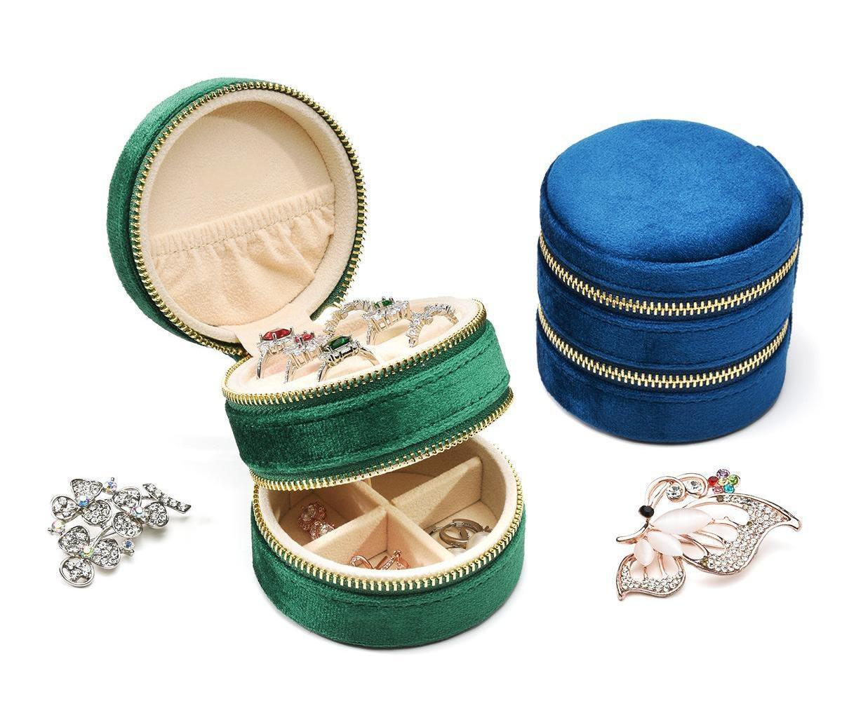 Wholesale Custom Double-layer Zipper Mini Jewelry Box Travel
