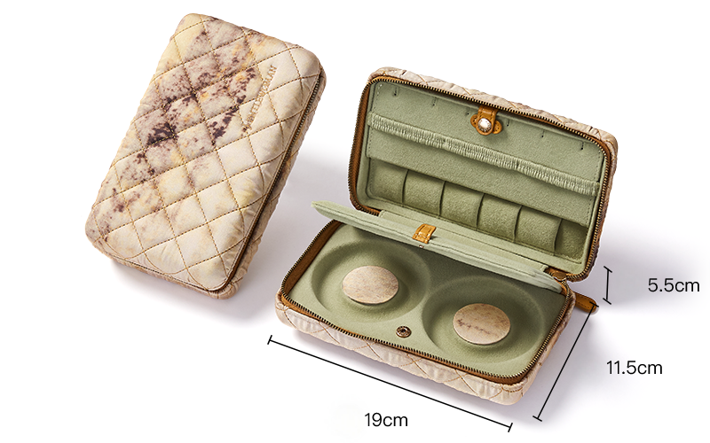  Portable Velvet Jewelry Pouch - Desert Gold