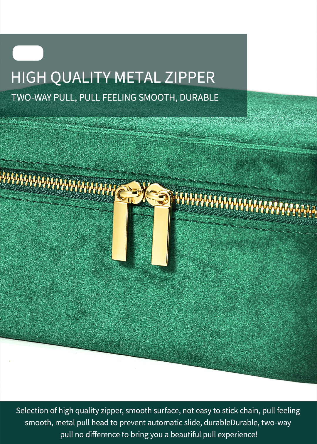 Wholesale Portable Double-layer Velvet Large Travel Jewelry Box 16