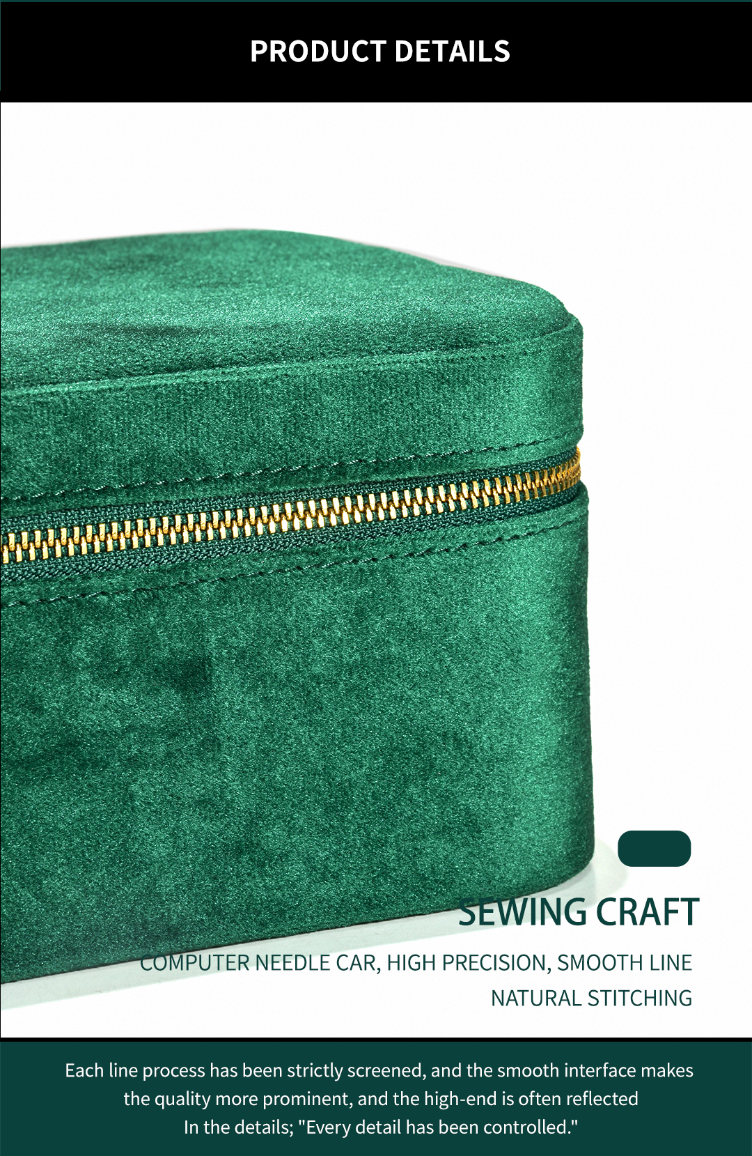 Wholesale Portable Double-layer Velvet Large Travel Jewelry Box 15