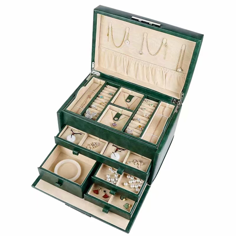 Wholesale Custom Colors Large PU Leather Jewelry Organizer Box-1