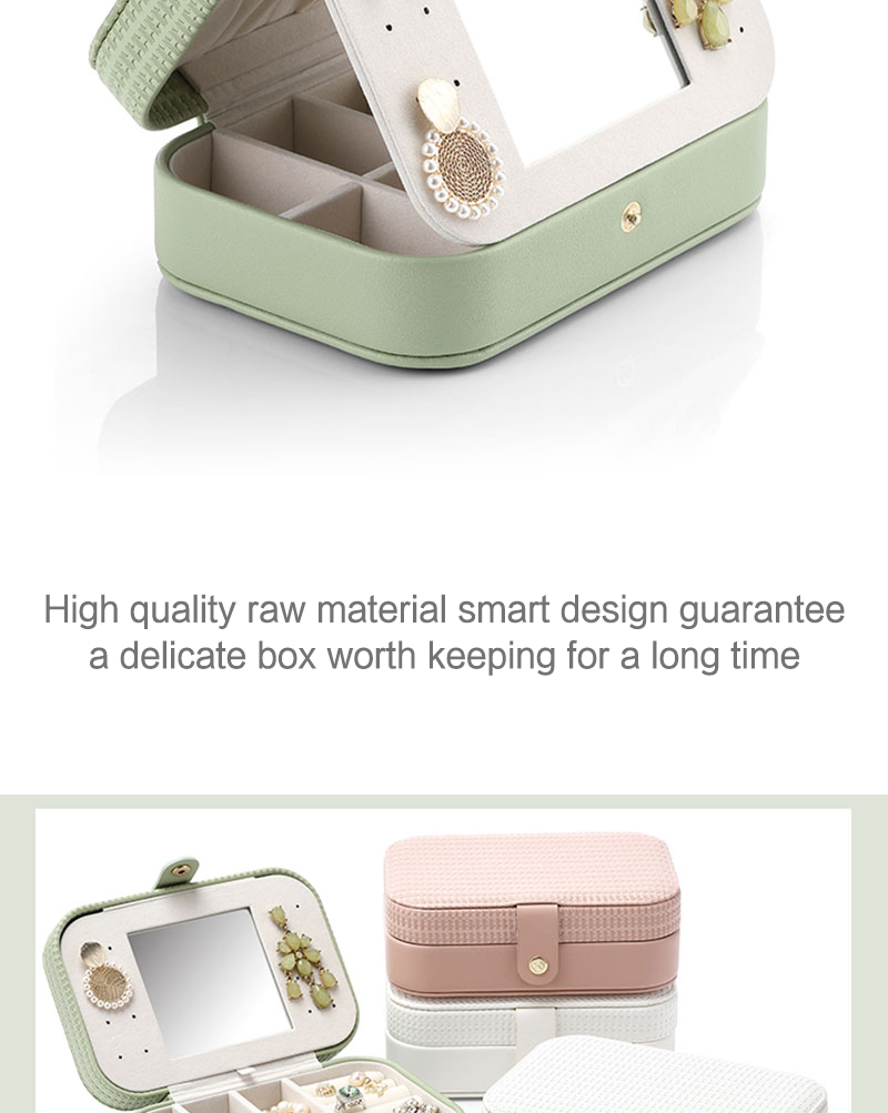 Weaving Pattern Portable Travel Jewelry Case Details-3