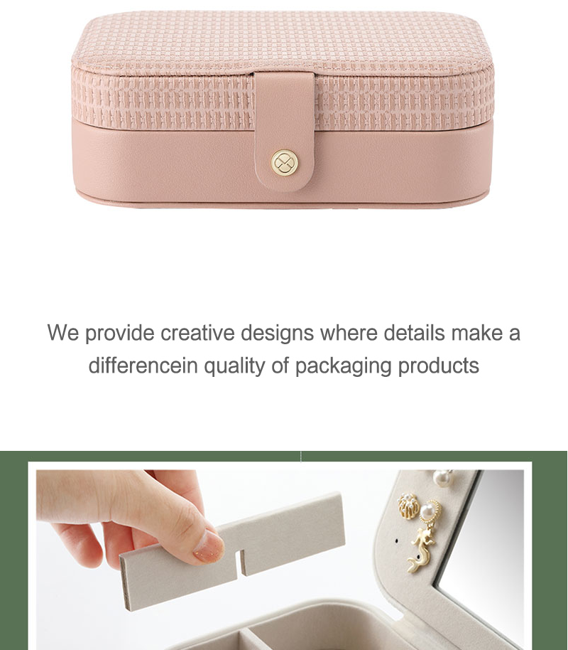Weaving Pattern Portable Travel Jewelry Case Details-1