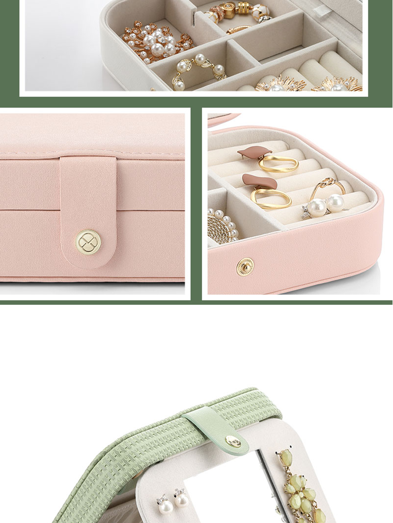 Weaving Pattern Portable Travel Jewelry Case Details-2