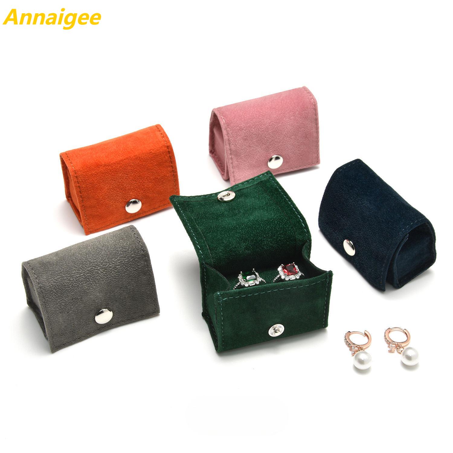 Mini étui à bijoux de voyage, pochette à bijoux en velours à vendre