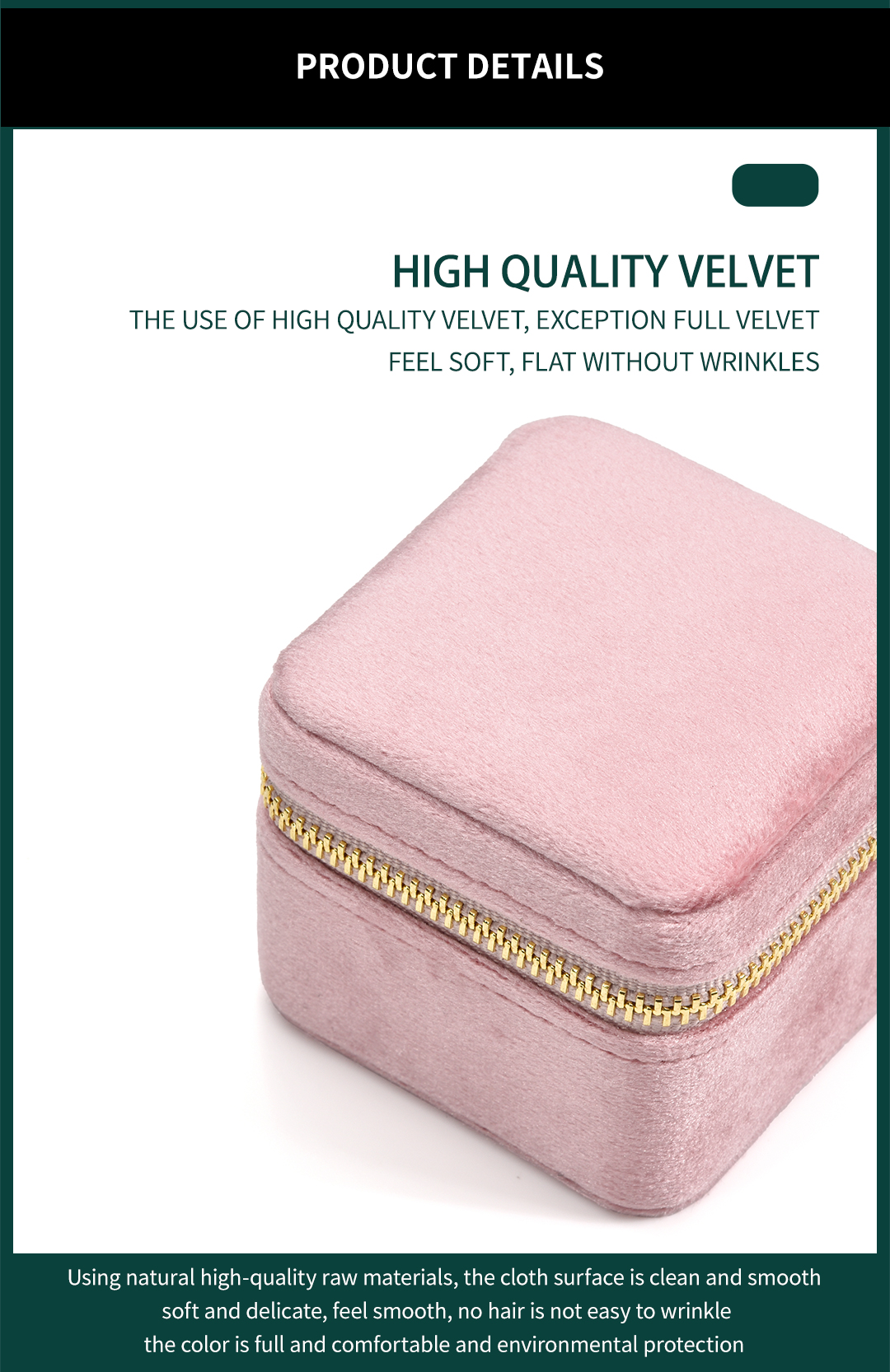 velvet jewelry travel case