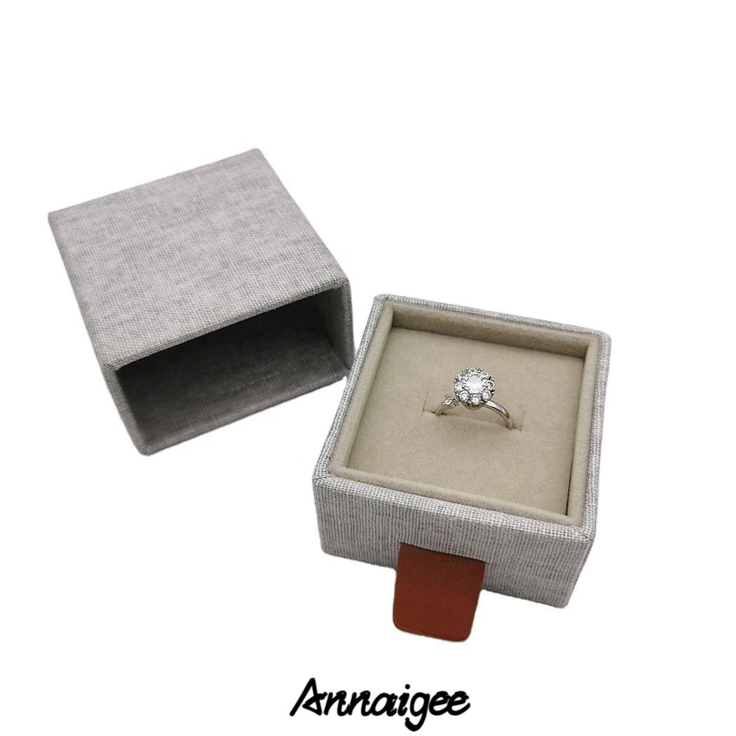 Grey Drawer Sliding jewelry box