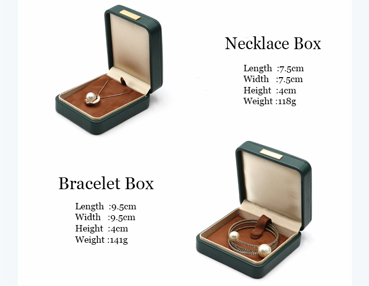 Custom Leatherette Necklace Pendant Bracelet Box