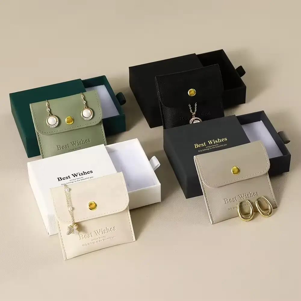 Elegant Jewelry Box With Personalized Jewelry Pouches Wholesale 1