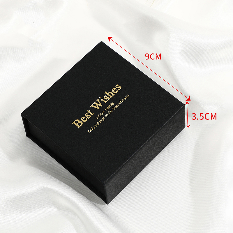 black magnetic paper jewelry boxes