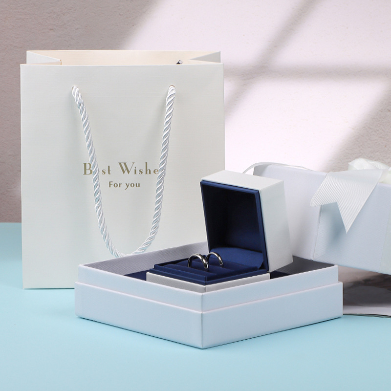 Double Ring Box Paired With Two Piece Box High End - Annaigee 8