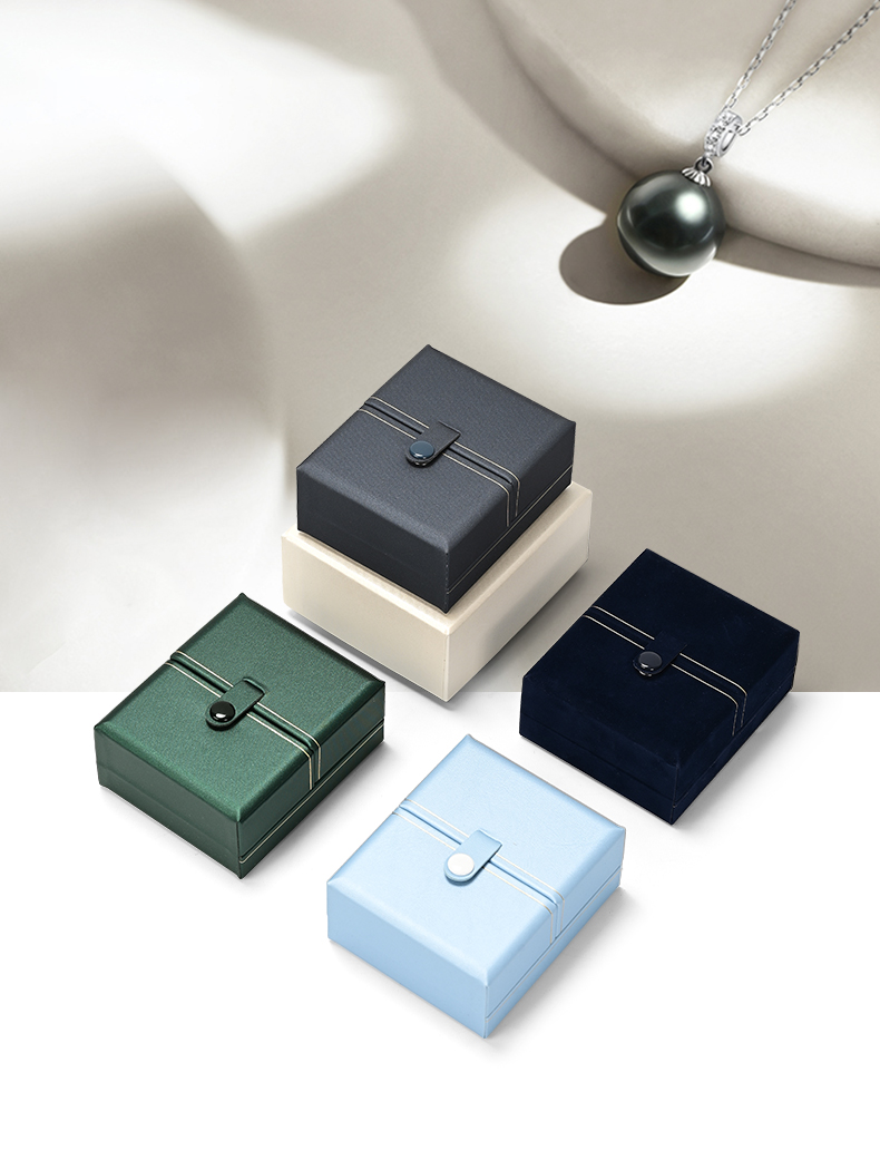 Double door jewelry box snap earrings ultrasuede