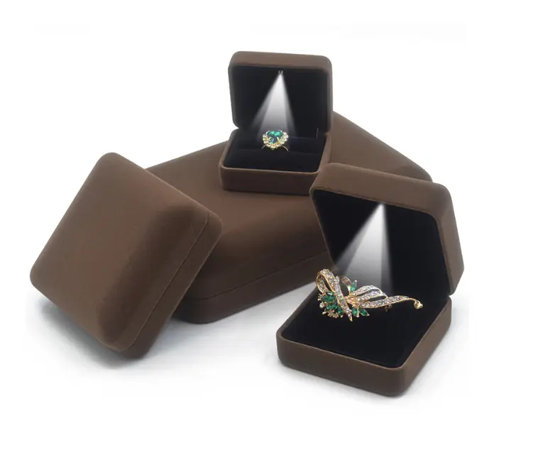 Annaigee - Light Up Ring Box Velvet Jewelry Box High Quality For Jewelry 1