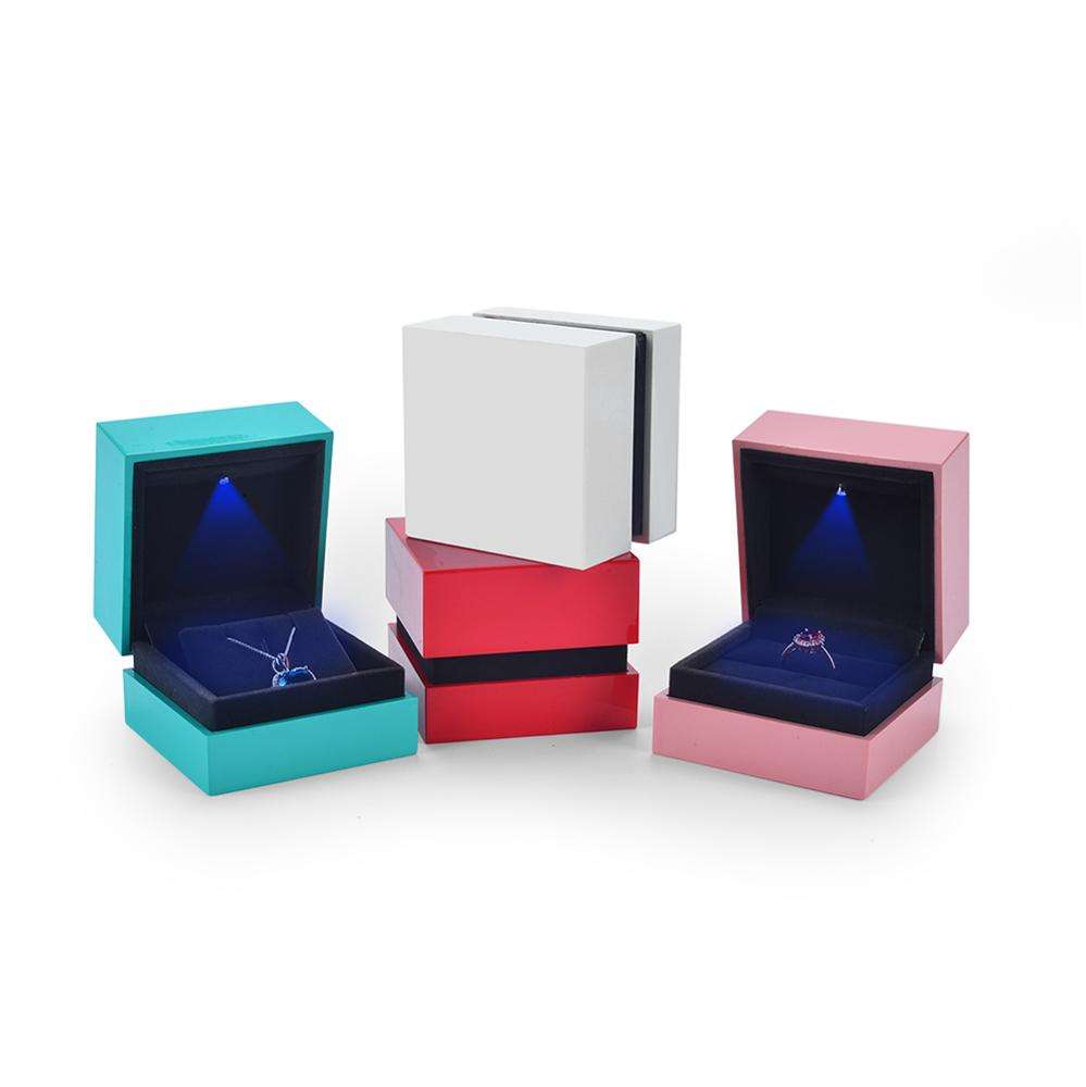  Caja para anillo de luz Caja personalizada para anillo de compromiso para propuesta de matrimonio