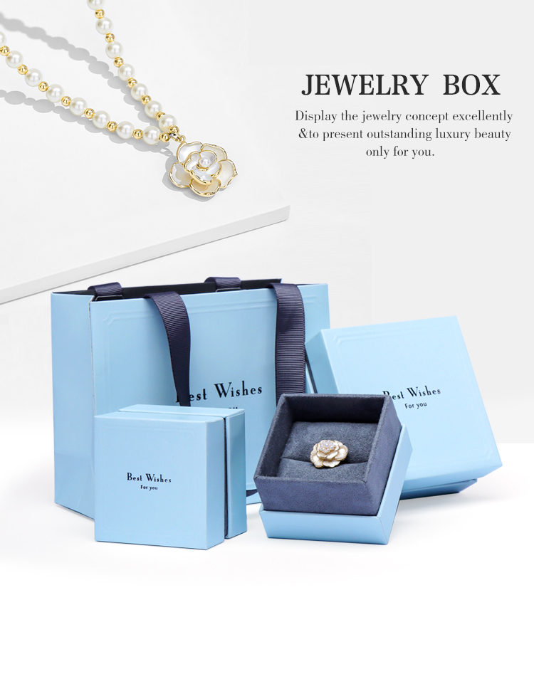 Boîtes à bijoux en papier avec couvercle et fond