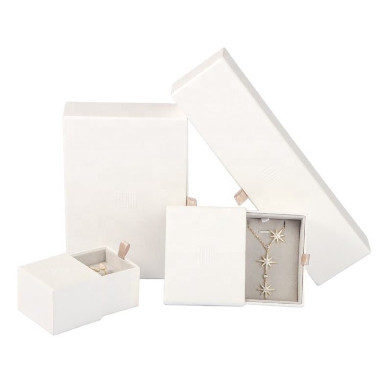 Wholesale White Special Paper Jewelry Cardboard Drawer Box - Annaigee