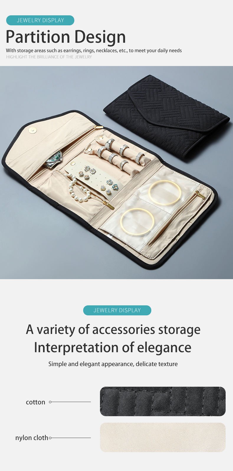 Dont let tangled necklaces and misplaced earrings ruin your vacation, invest in Annaigee Jewelry Packings customized jewelry rolls for travel.